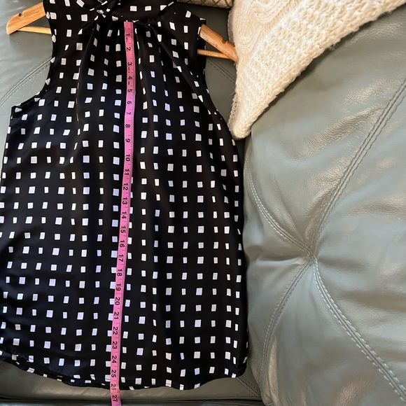 MUD PIE Feminine CLASSY Sleeveless GEOMETRIC Pretty Bow BLOUSE Top SHIRT S - Picture 13 of 15